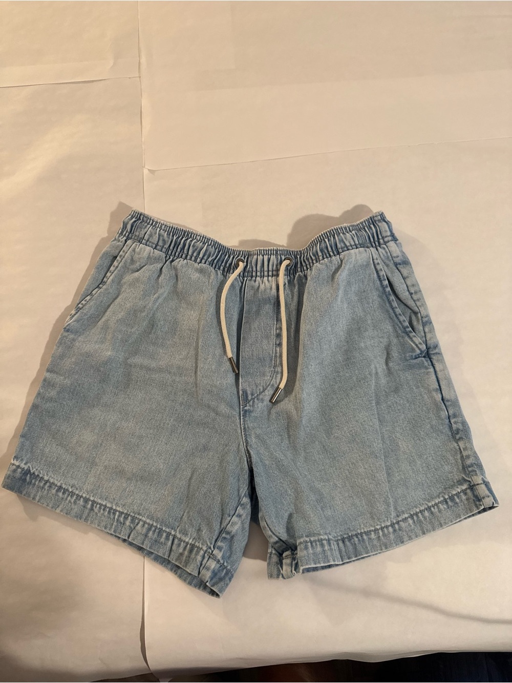 American Eagle Outfitters Light Blue Denim Drawstring Shorts